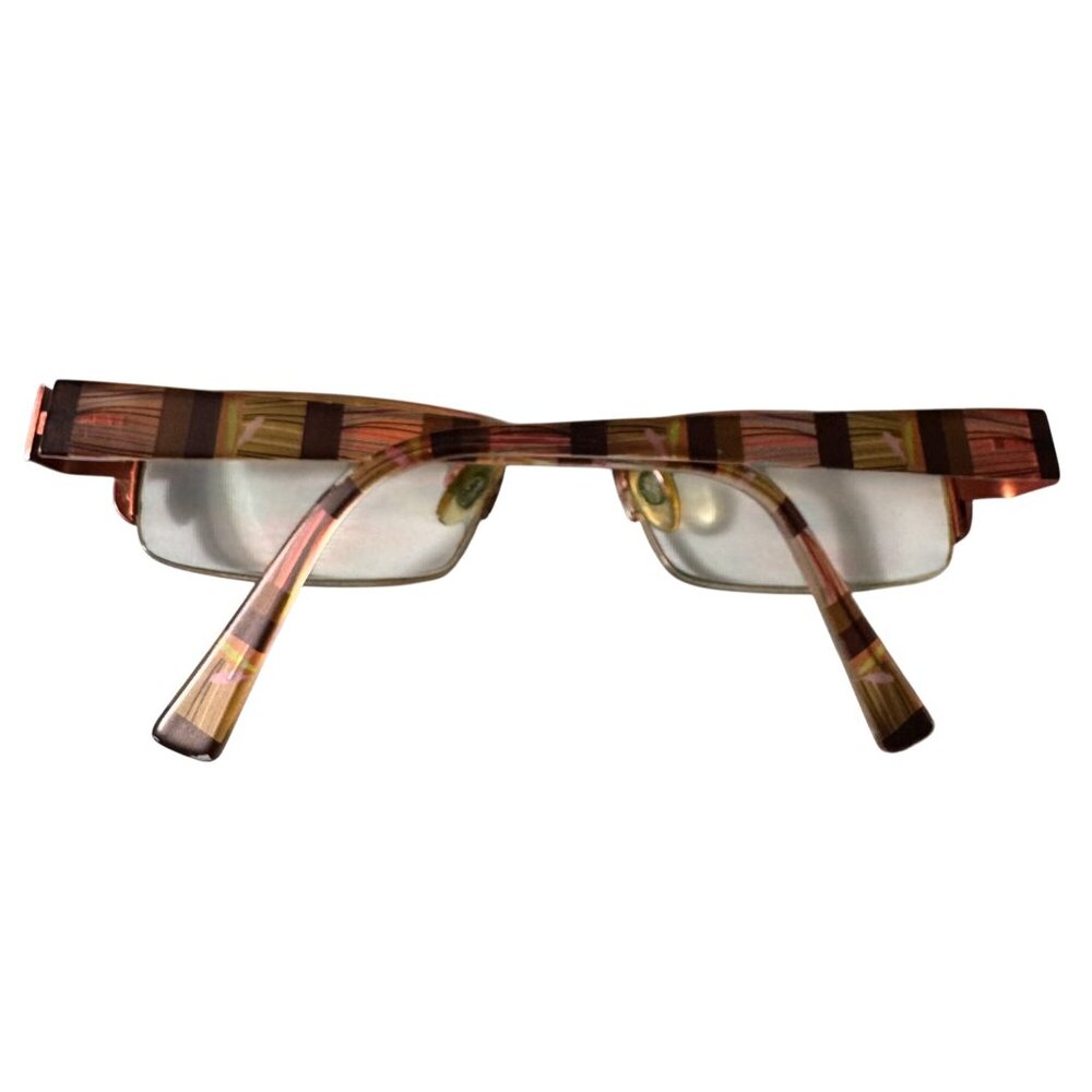 FYSH Urban Eyewear Glasses Frames Only Striped Copper Tone Modern 50-18-135 - Picture 3 of 13